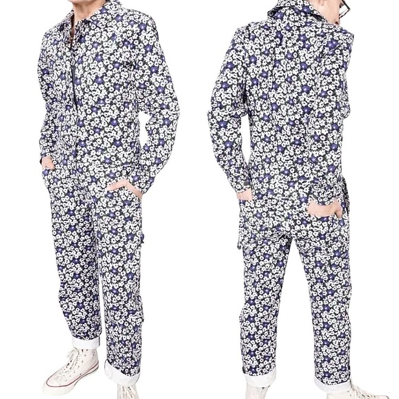 WILDFANG The Essential Long Sleeve Coverall Floral Jumpsuit - Picture 1 of 13